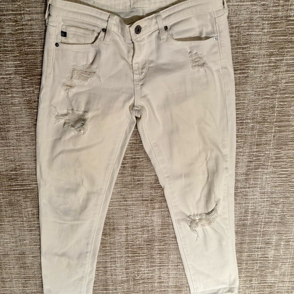 Ag Adriano Goldschmidt Distressed Jeans